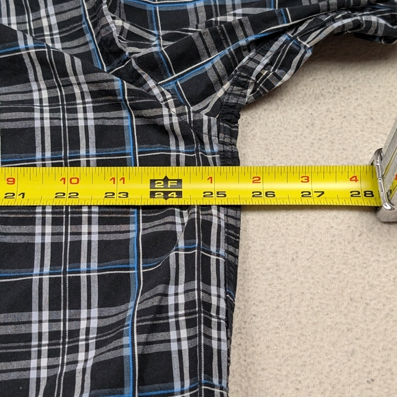 Wrangler George Strait Short Sleeve Button Up Shirt Men's XL Black/Blue/Grey - Picture 13 of 14